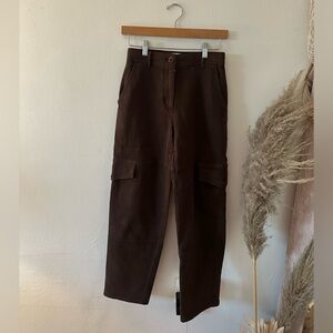 Aritzia Wilfred brown cargo pants size 0
